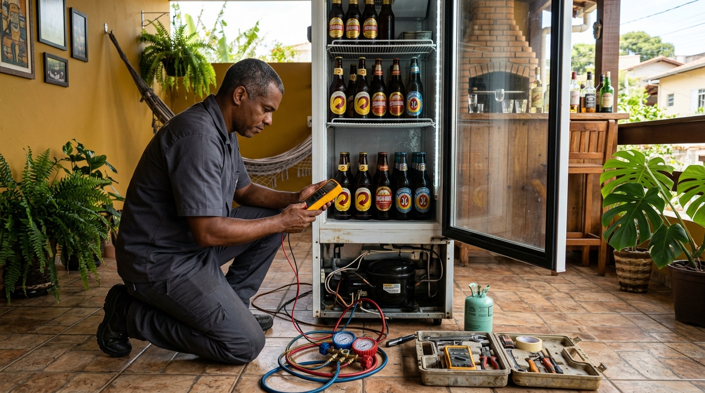 Manutenção da placa eletrônica de cervejeira em Montes Claros‑MG